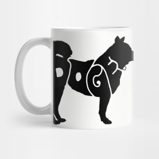 Black Doge - A Shiba Inu Typography Mug